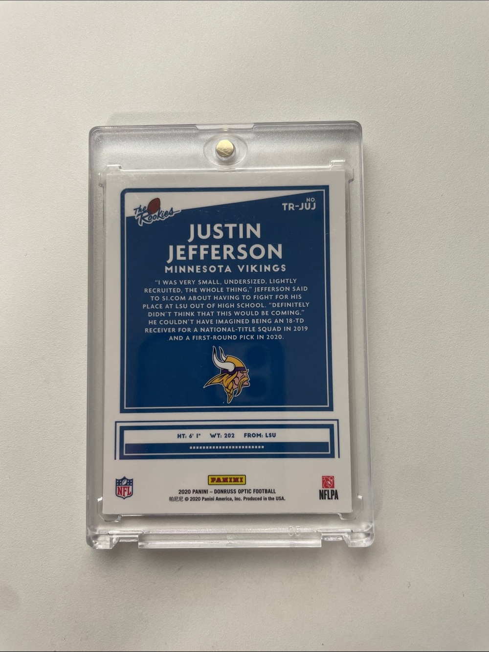 Silver Rookie Justin Jefferson - Picture 2 of 2